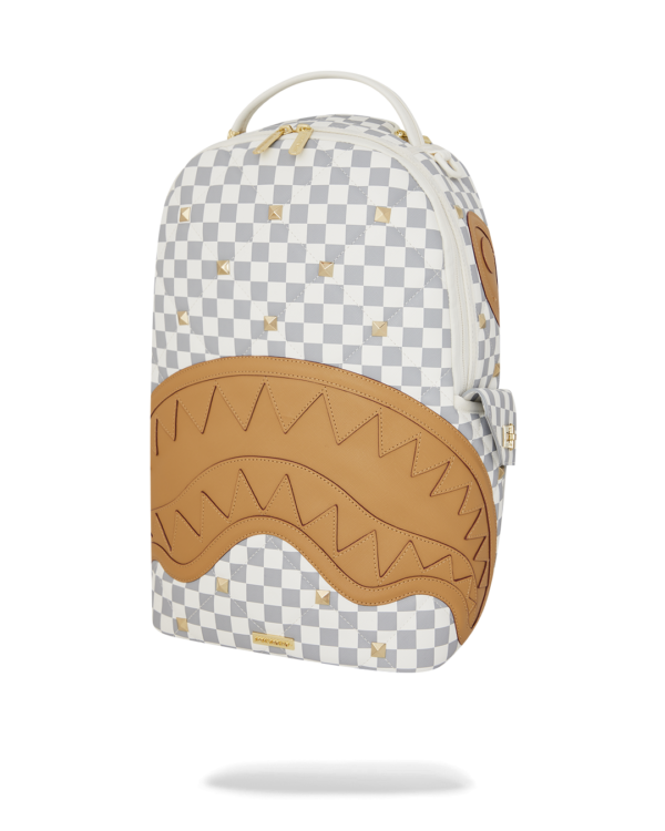 B7537_5 CREAM HENNY QUILT PUFF BACKPACK SPRAYGROUND