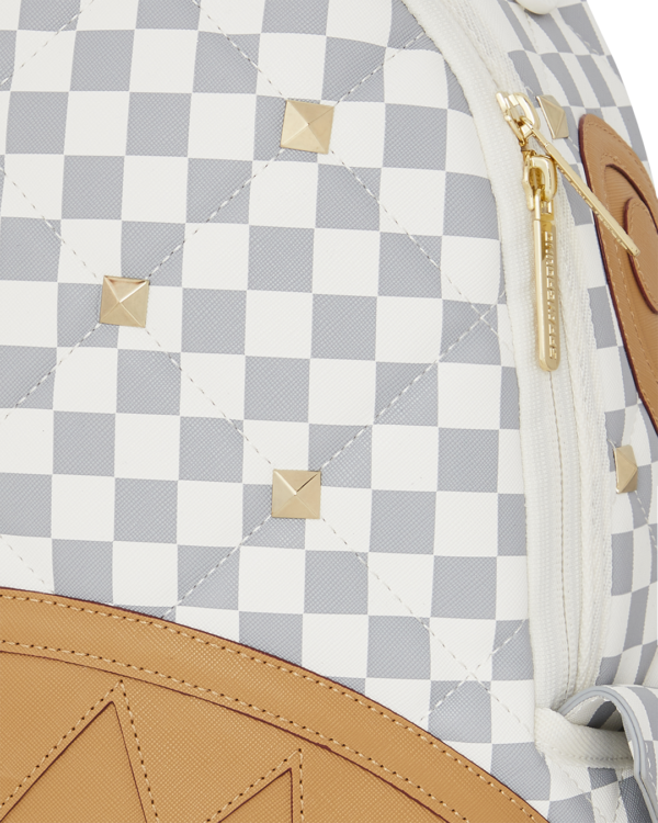 B7537_6 CREAM HENNY QUILT PUFF BACKPACK SPRAYGROUND