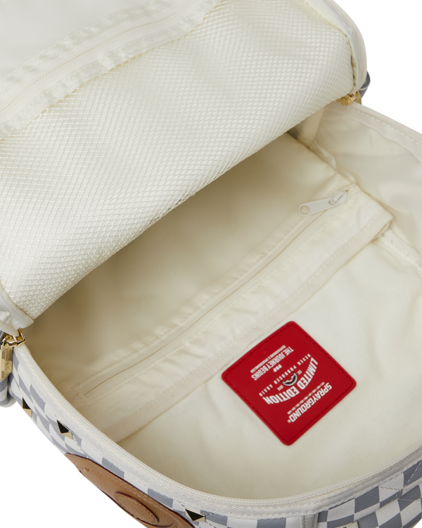 B7537_8 CREAM HENNY QUILT PUFF BACKPACK SPRAYGROUND