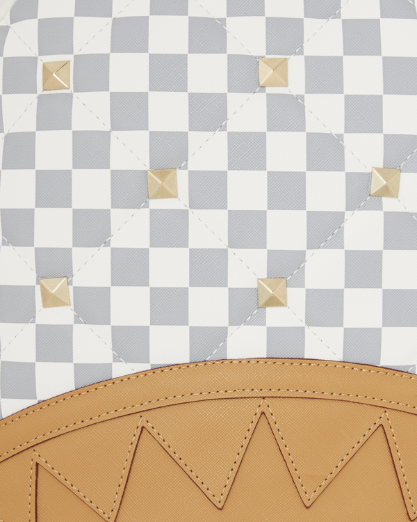 B7537_9 CREAM HENNY QUILT PUFF BACKPACK SPRAYGROUND