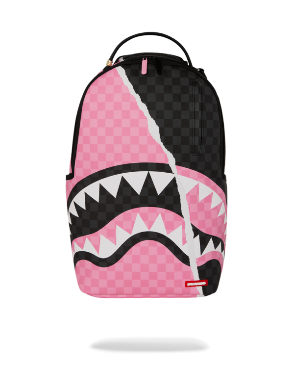 PINK AND BLACK TEAR SIP BACKPACK SPRAYGROUND PINK AND BLACK TEAR SIP BACKPACK SPRAYGROUND