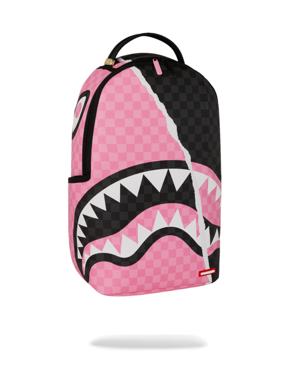 B7692_2 PINK AND BLACK TEAR SIP BACKPACK SPRAYGROUND