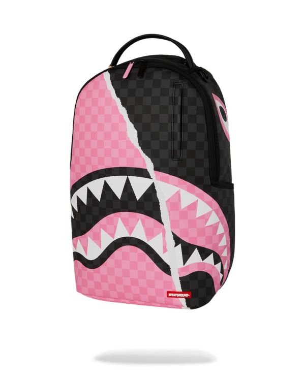 B7692_5 PINK AND BLACK TEAR SIP BACKPACK SPRAYGROUND