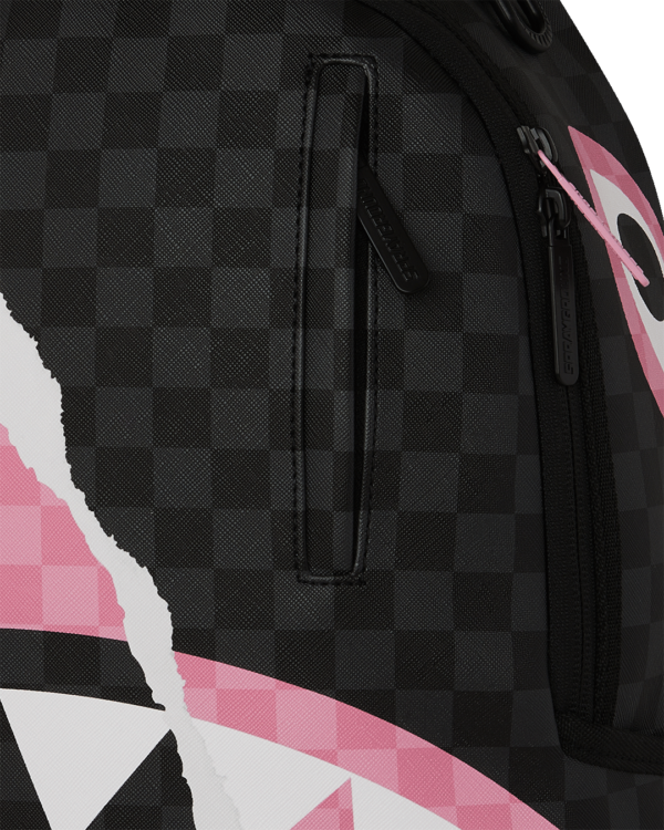 B7692_6 PINK AND BLACK TEAR SIP BACKPACK SPRAYGROUND