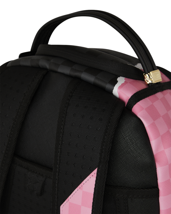 B7692_7 PINK AND BLACK TEAR SIP BACKPACK SPRAYGROUND