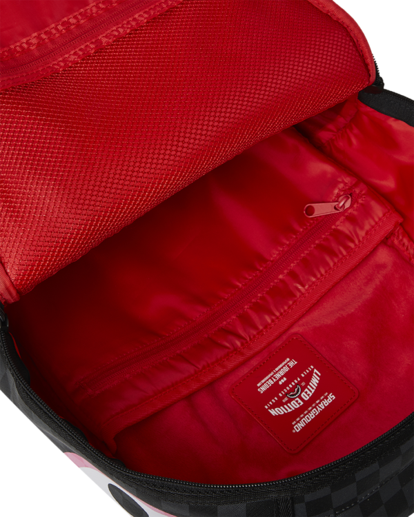 B7692_8 PINK AND BLACK TEAR SIP BACKPACK SPRAYGROUND