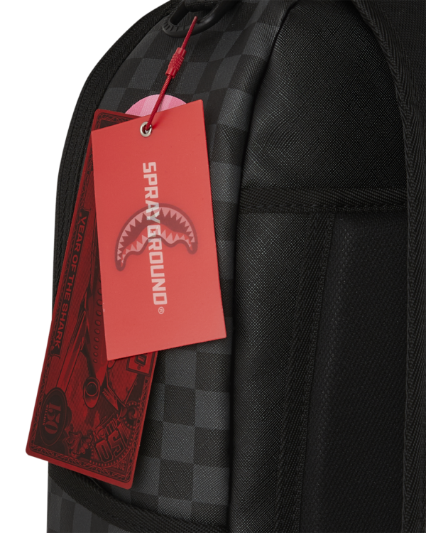 B7692_T PINK AND BLACK TEAR SIP BACKPACK SPRAYGROUND