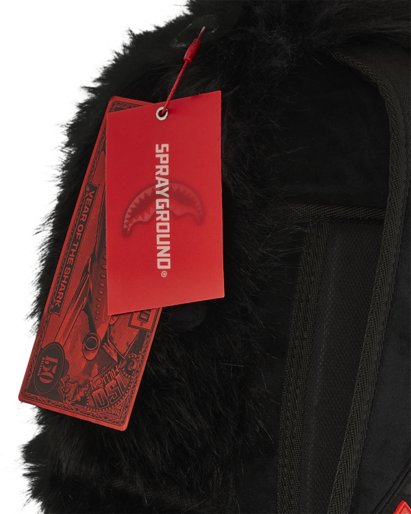 FUR CRAY BLACK BACKPACK SPRAYGROUND