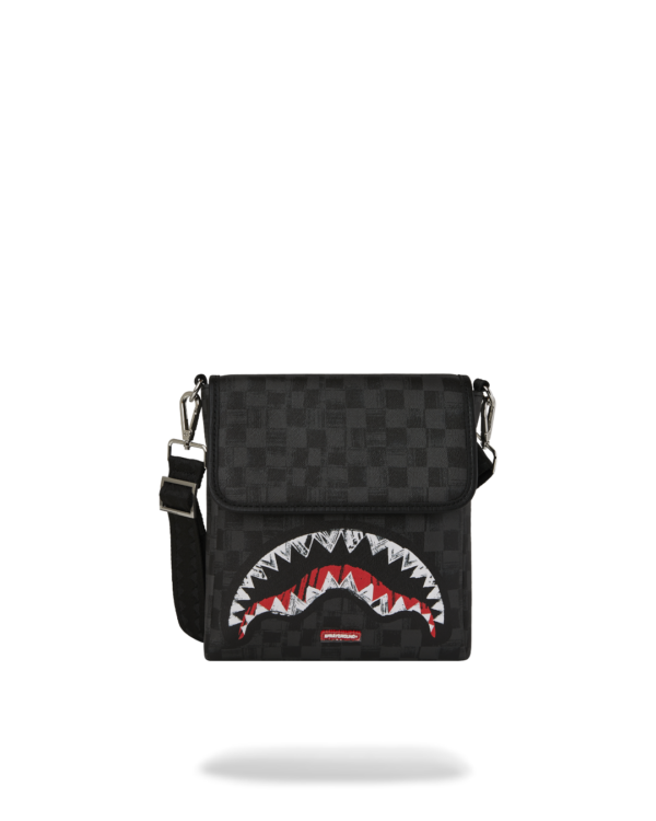 SCRIBBLE SHARK MESSENGER BAG SPRAYGROUND