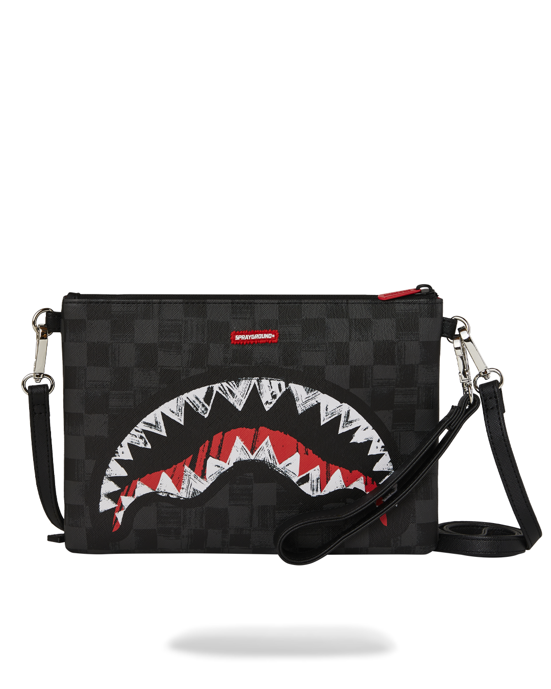 SCRIBBLE SHARK CROSSOVER CLUTCH SPRAYGROUND