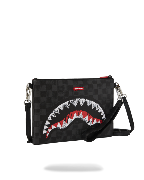 SCRIBBLE SHARK CROSSOVER CLUTCH SPRAYGROUND