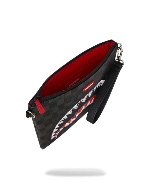 SCRIBBLE SHARK CROSSOVER CLUTCH SPRAYGROUND