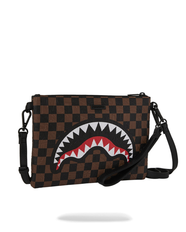 B8239_2 CHECK 2 EMBOSS CROSSOVER CLUTCH - SPRAYGROUND