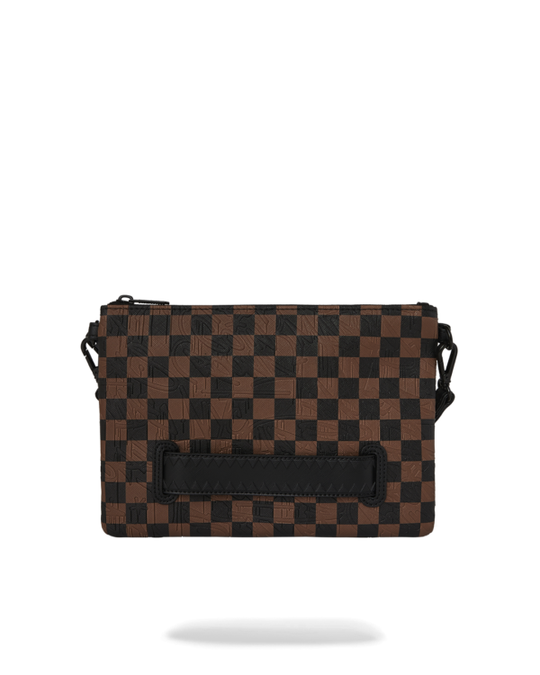 B8239_3 CHECK 2 EMBOSS CROSSOVER CLUTCH - SPRAYGROUND