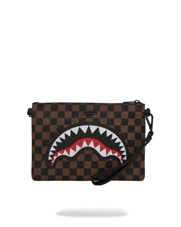 B8239_4 CHECK 2 EMBOSS CROSSOVER CLUTCH - SPRAYGROUND