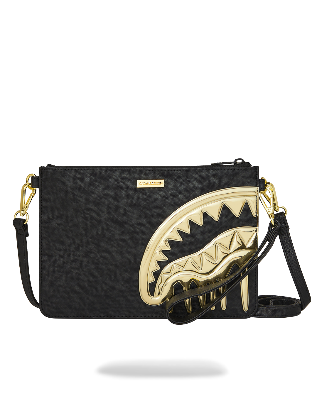 GOLD AND DANGEROUS CROSSOVER CLUTCH SPRAYGROUND