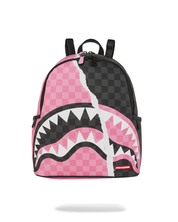 PINK AND BLACK TEAR SIP U SAVAGE BACKPACK SPRAYGROUND