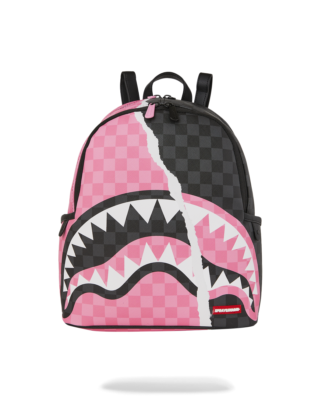 PINK AND BLACK TEAR SIP U SAVAGE BACKPACK SPRAYGROUND