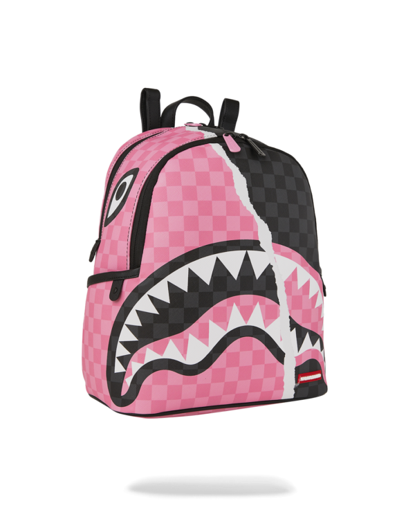 PINK AND BLACK TEAR SIP U SAVAGE BACKPACK SPRAYGROUND