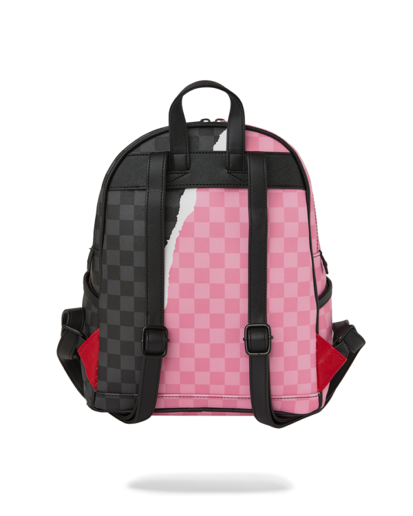 PINK AND BLACK TEAR SIP U SAVAGE BACKPACK SPRAYGROUND