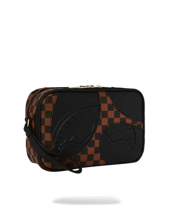 B8282_2 JETSTREAM BROWN TOILETRY BAG SPRAYGROUND