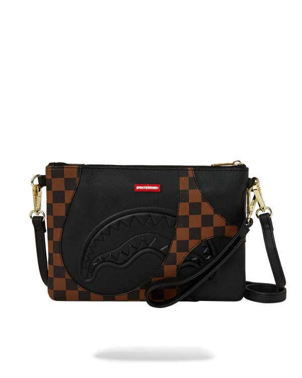 JETSTREAM BROWN CROSSOVER CLUTCH SPRAYGROUND