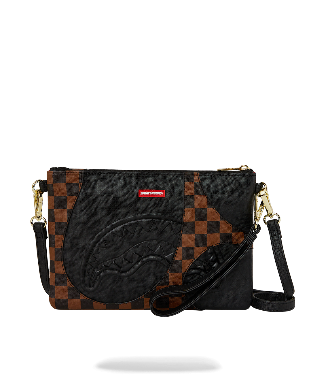 JETSTREAM BROWN CROSSOVER CLUTCH SPRAYGROUND