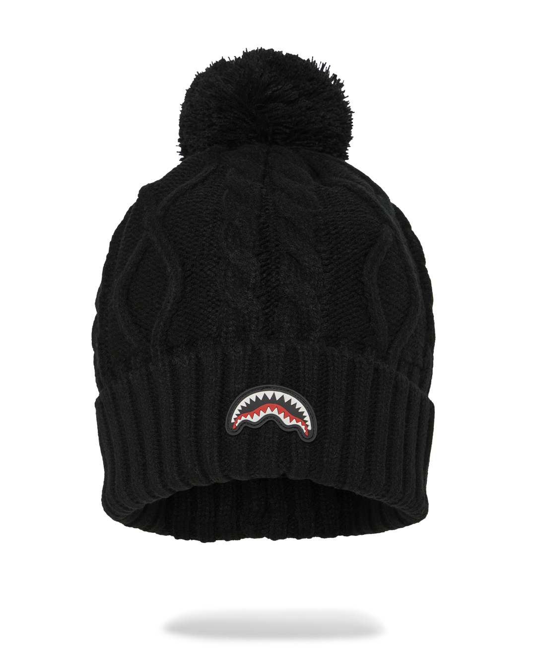 Black Knit Puff Beanie Sprayground