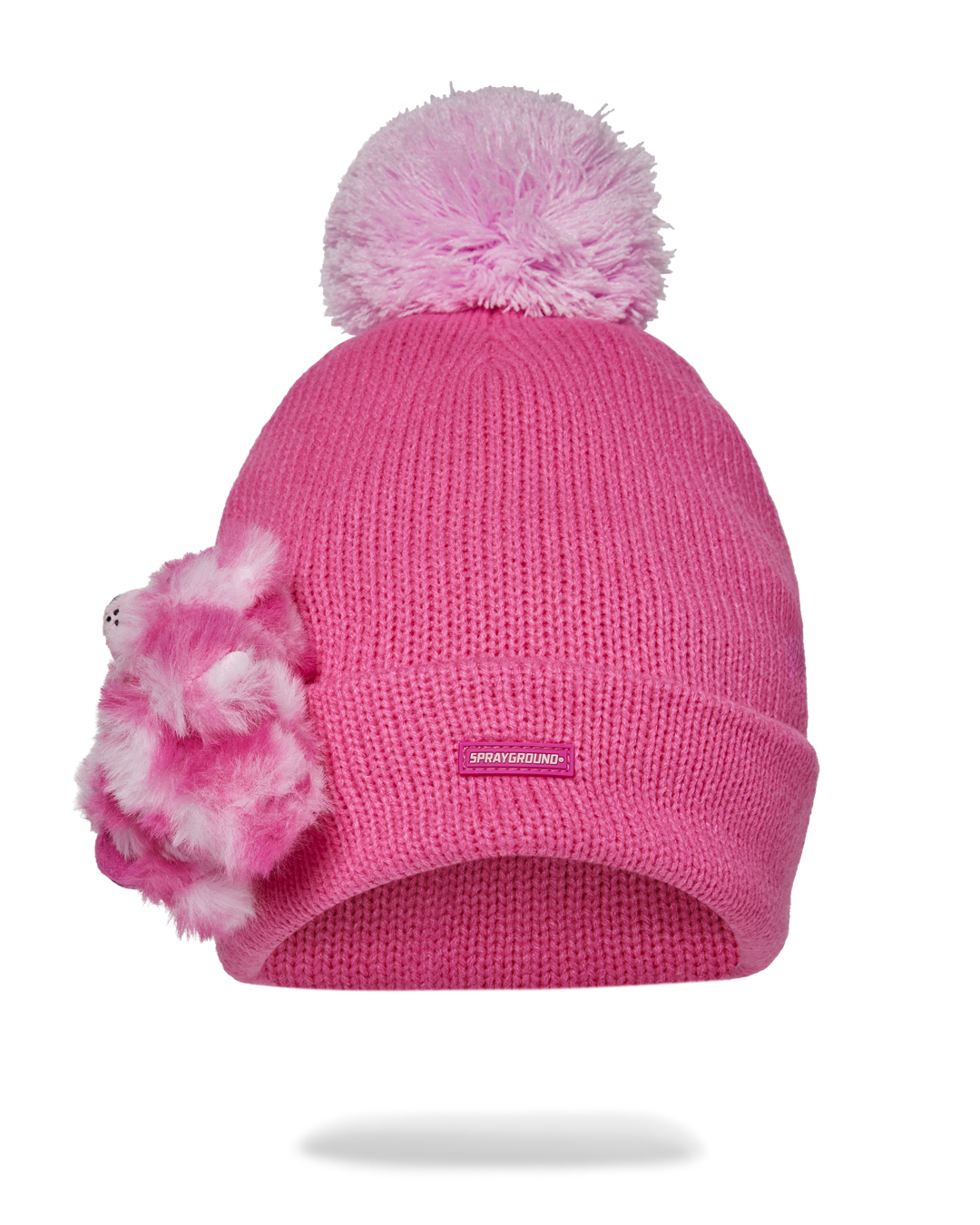 Pink Bear Puff Beanie Sprayground