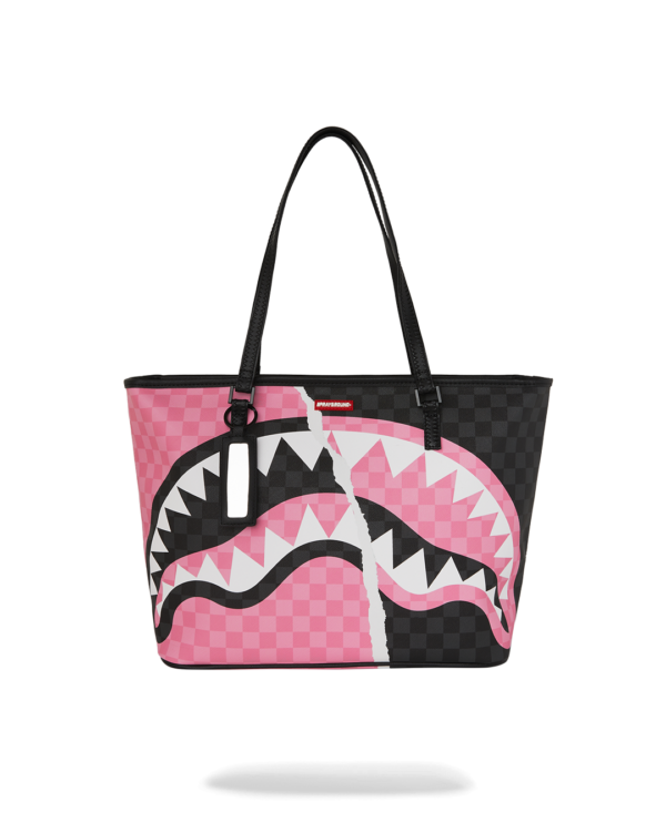 PINK AND BLACK TEAR SIP TOTE SPRAYGROUND
