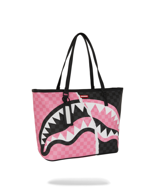 PINK AND BLACK TEAR SIP TOTE SPRAYGROUND
