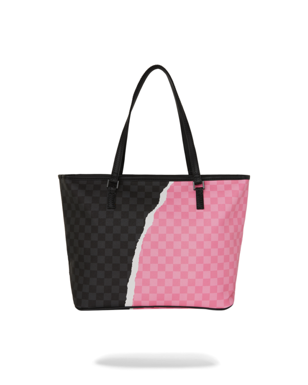 PINK AND BLACK TEAR SIP TOTE SPRAYGROUND