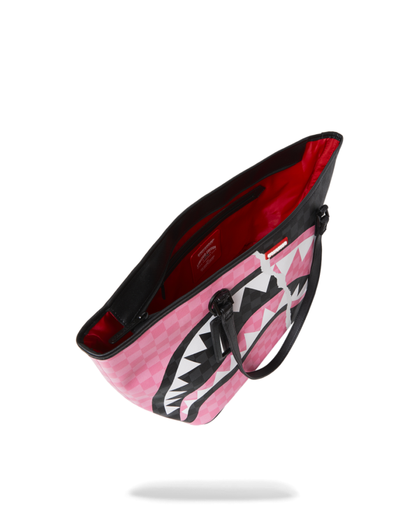 PINK AND BLACK TEAR SIP TOTE SPRAYGROUND