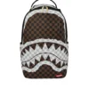 CREAM BROWN TEAR CHECK BACKPACK SPRAYGROUND
