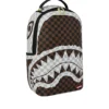CREAM BROWN TEAR CHECK BACKPACK SPRAYGROUND