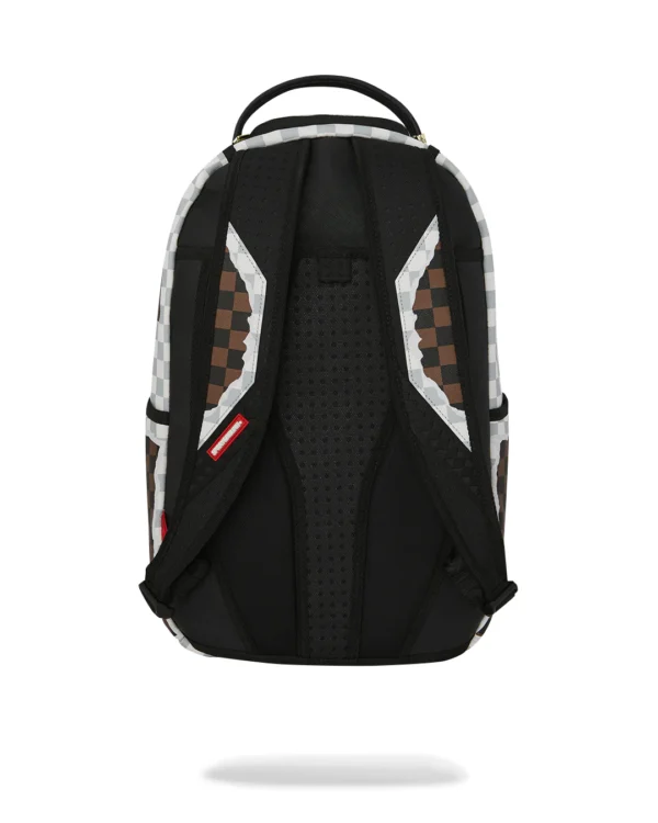 CREAM BROWN TEAR CHECK BACKPACK SPRAYGROUND