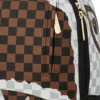 CREAM BROWN TEAR CHECK BACKPACK SPRAYGROUND