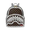 CREAM BROWN TEAR CHECK SAVAGE BACKPACK SPRAYGROUND CREAM BROWN TEAR CHECK SAVAGE BACKPACK SPRAYGROUND