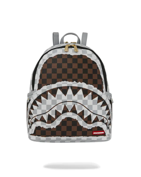 CREAM BROWN TEAR CHECK SAVAGE BACKPACK SPRAYGROUND CREAM BROWN TEAR CHECK SAVAGE BACKPACK SPRAYGROUND