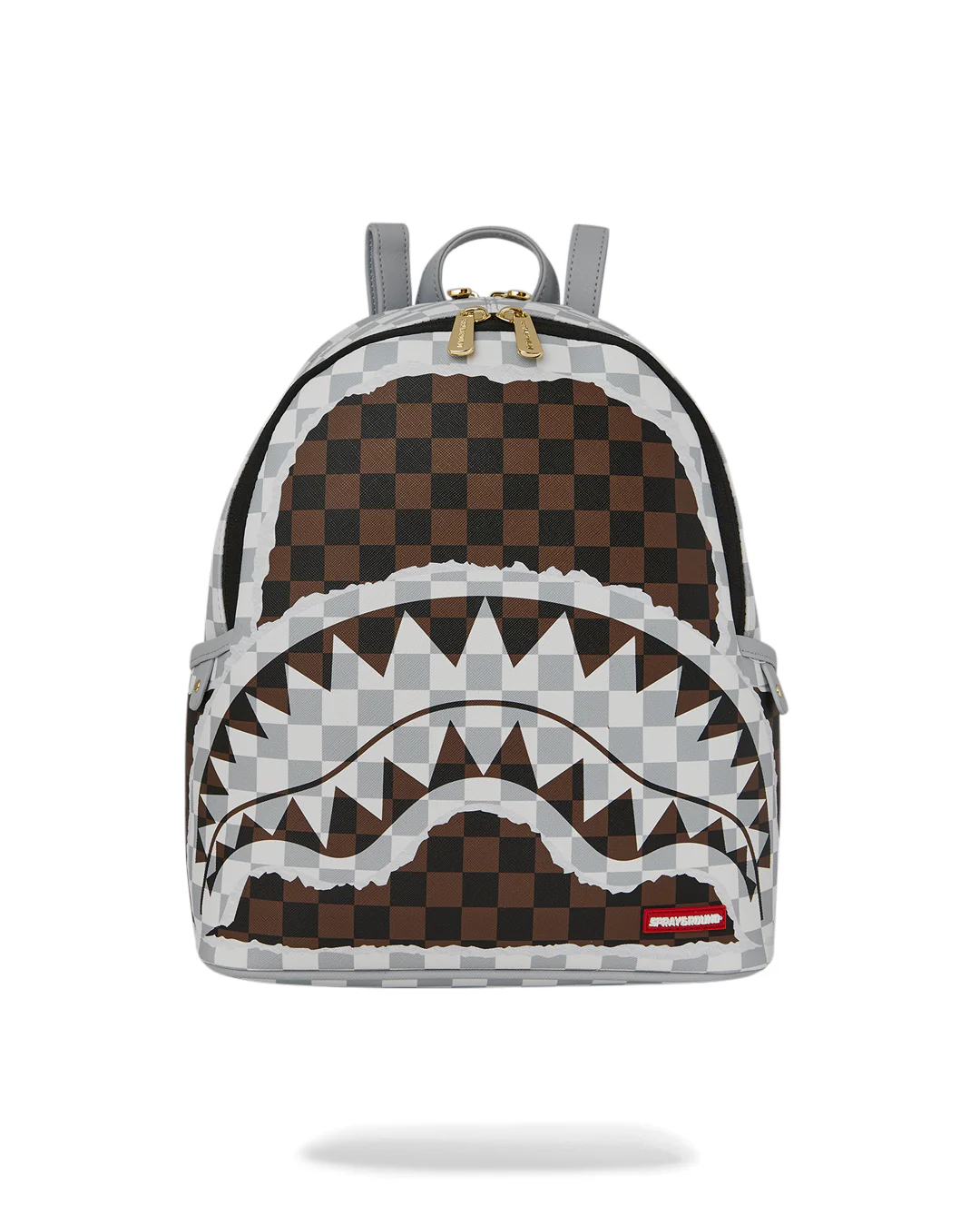 CREAM BROWN TEAR CHECK SAVAGE BACKPACK SPRAYGROUND