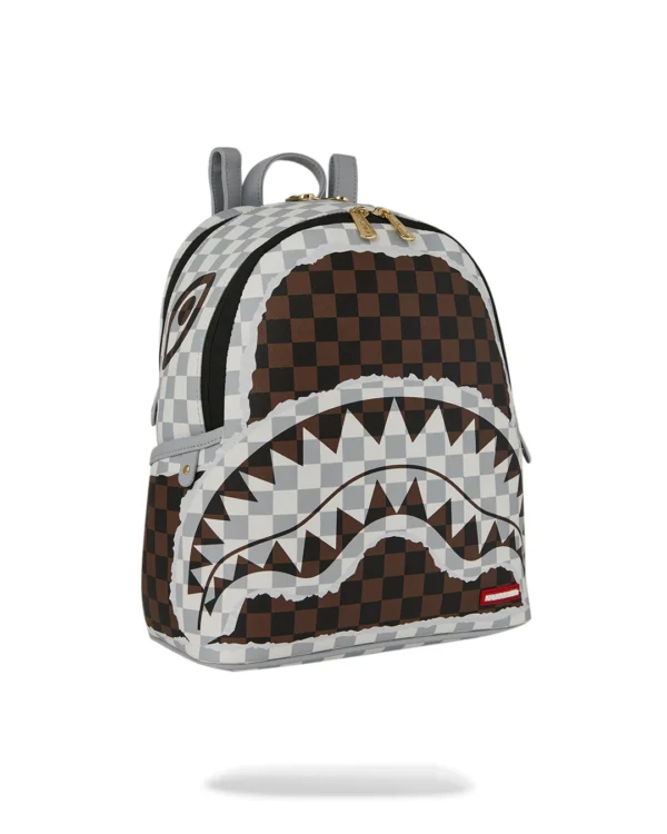ext-187538-2-140-1763044883 CREAM BROWN TEAR CHECK SAVAGE BACKPACK SPRAYGROUND