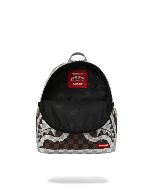 ext-187538-5-140-1763044883 CREAM BROWN TEAR CHECK SAVAGE BACKPACK SPRAYGROUND