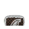 CREAM BROWN TEAR CHECK POUCH SPRAYGROUND