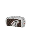 CREAM BROWN TEAR CHECK POUCH SPRAYGROUND