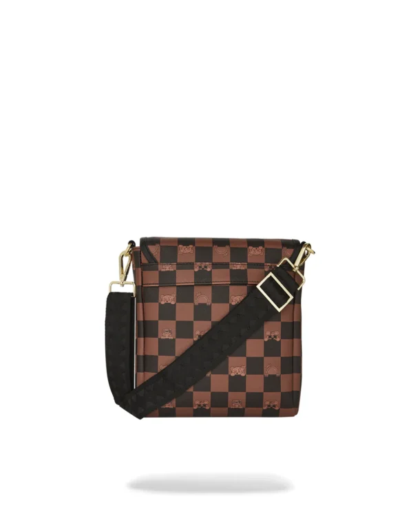 PEEKING CHARACTER CHECK MESSENGER SLING