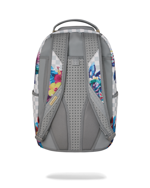 B8625_4 CREAM FLOWERING JUNGLE SHARK DLXSV BACKPACK