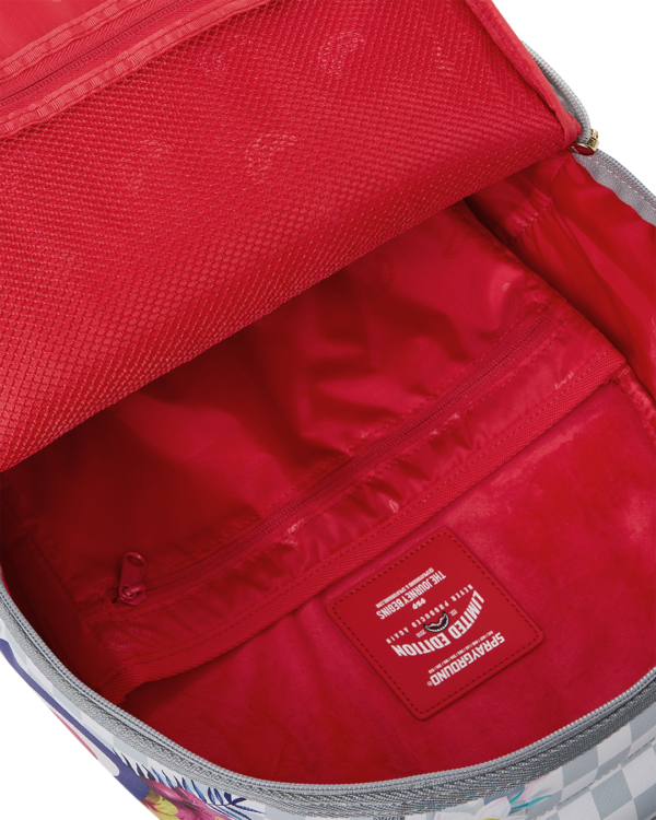 B8625_8 CREAM FLOWERING JUNGLE SHARK DLXSV BACKPACK