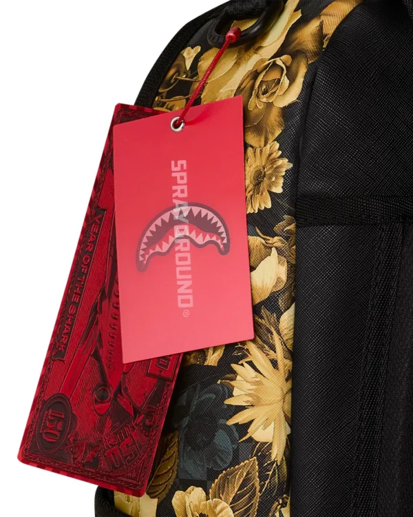 SPRAYGROUND GOLD FLORAL REMIX DLXSV BACKPACK