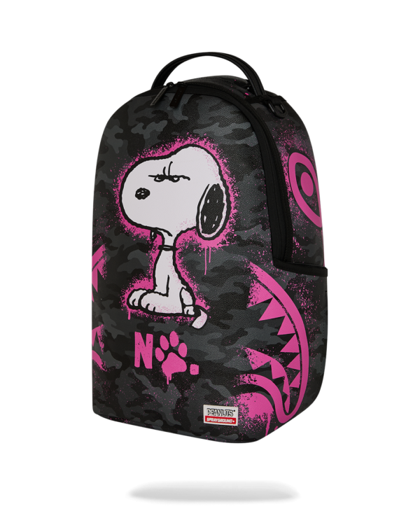 PEANUTS SNOOPY PINK STENCIL DLXSV BACKPACK