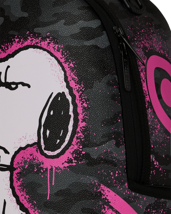 PEANUTS SNOOPY PINK STENCIL DLXSV BACKPACK